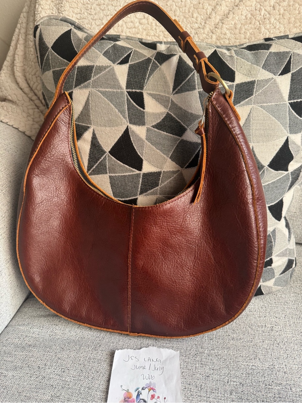 Portland Leather Brown Goods Large Nora Shoulder Bag - Picture 2 of 4